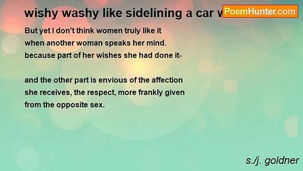 s./j. goldner - wishy washy like sidelining a car wash