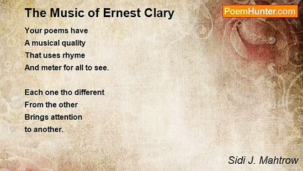 Sidi J. Mahtrow - The Music of Ernest Clary