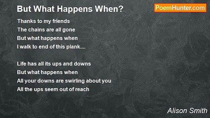 Alison Smith - But What Happens When?