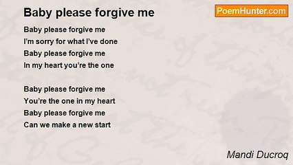 Mandi Ducroq - Baby please forgive me