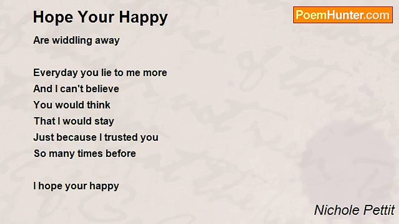 Nichole Pettit - Hope Your Happy