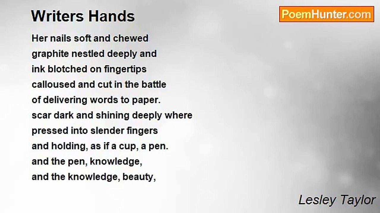 Lesley Taylor - Writers Hands