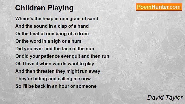 David Taylor - Children Playing