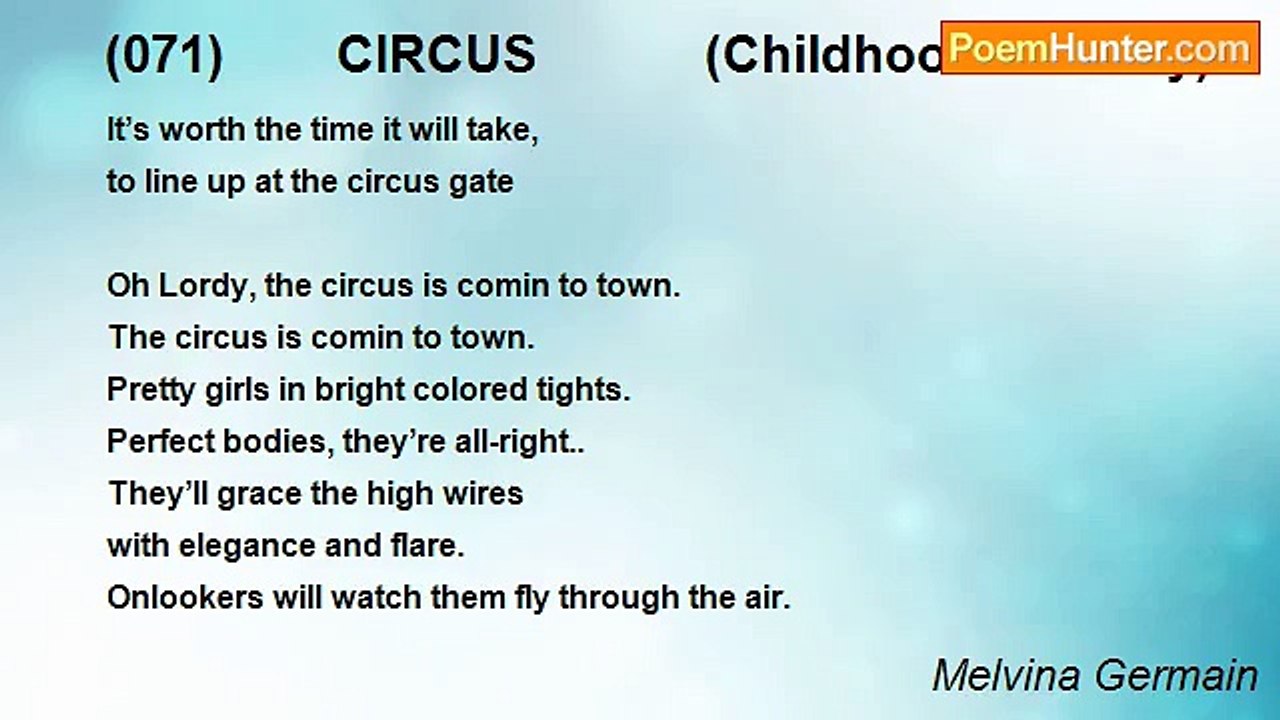 Melvina Germain - (071)        CIRCUS            (Childhood memory)
