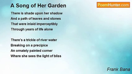 Frank Bana - A Song of Her Garden