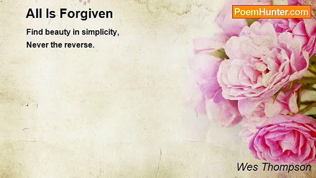 Wes Thompson - All Is Forgiven