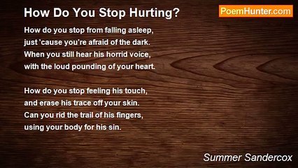 Summer Sandercox - How Do You Stop Hurting?