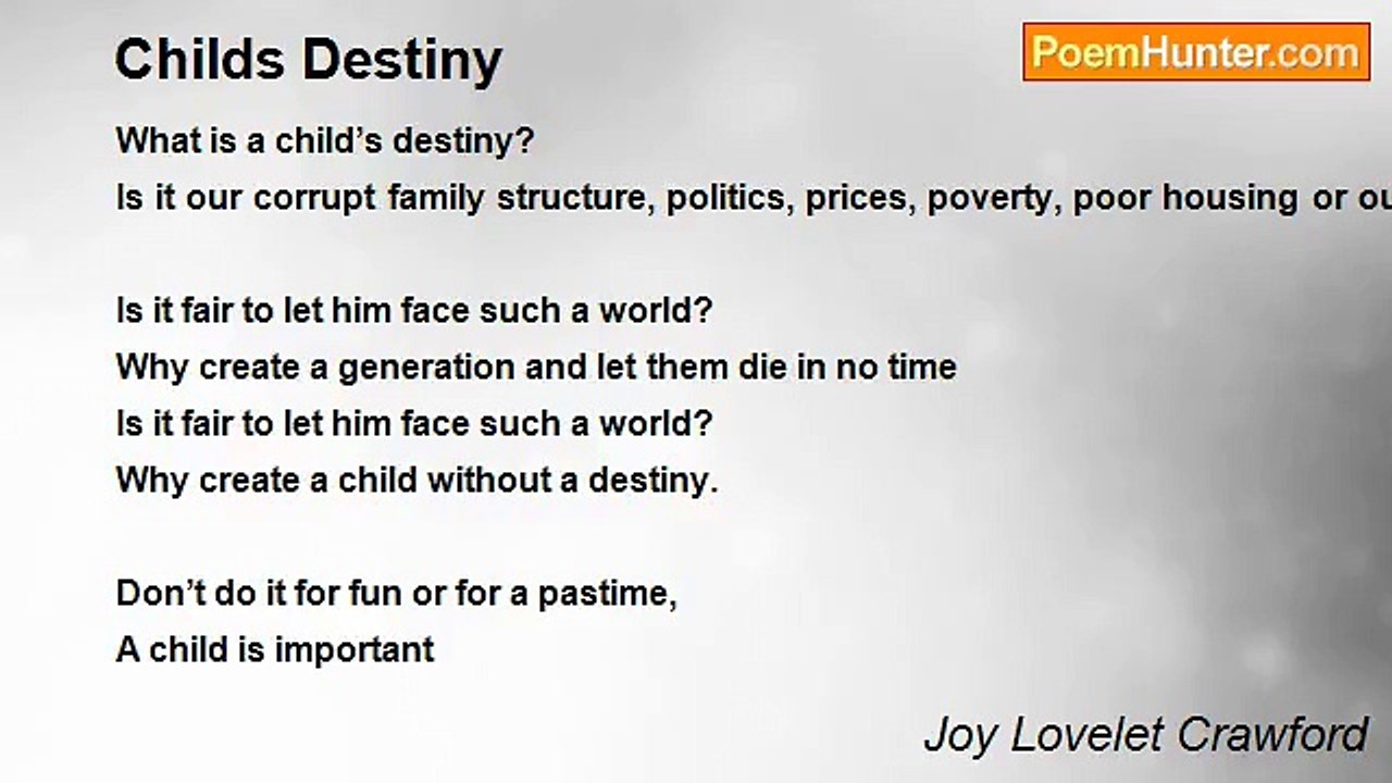 Joy Lovelet Crawford - Childs Destiny