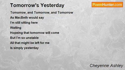 Cheyenne Ashley - Tomorrow's Yesterday