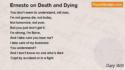 Gary Witt - Ernesto on Death and Dying