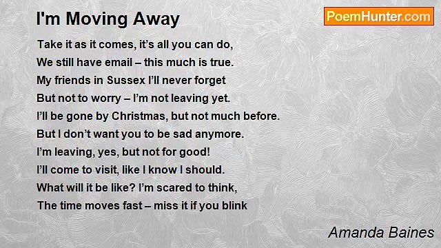 Amanda Baines - I'm Moving Away