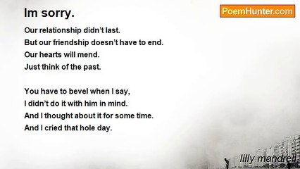 lilly mandrell - Im sorry.