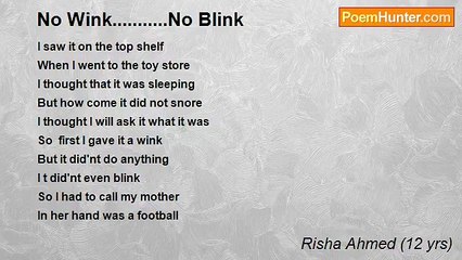 Risha Ahmed (12 yrs) - No Wink...........No Blink