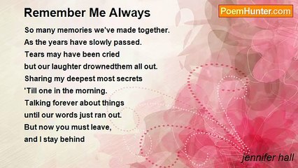 jennifer hall - Remember Me Always