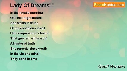 Geoff Warden - Lady Of Dreams! !