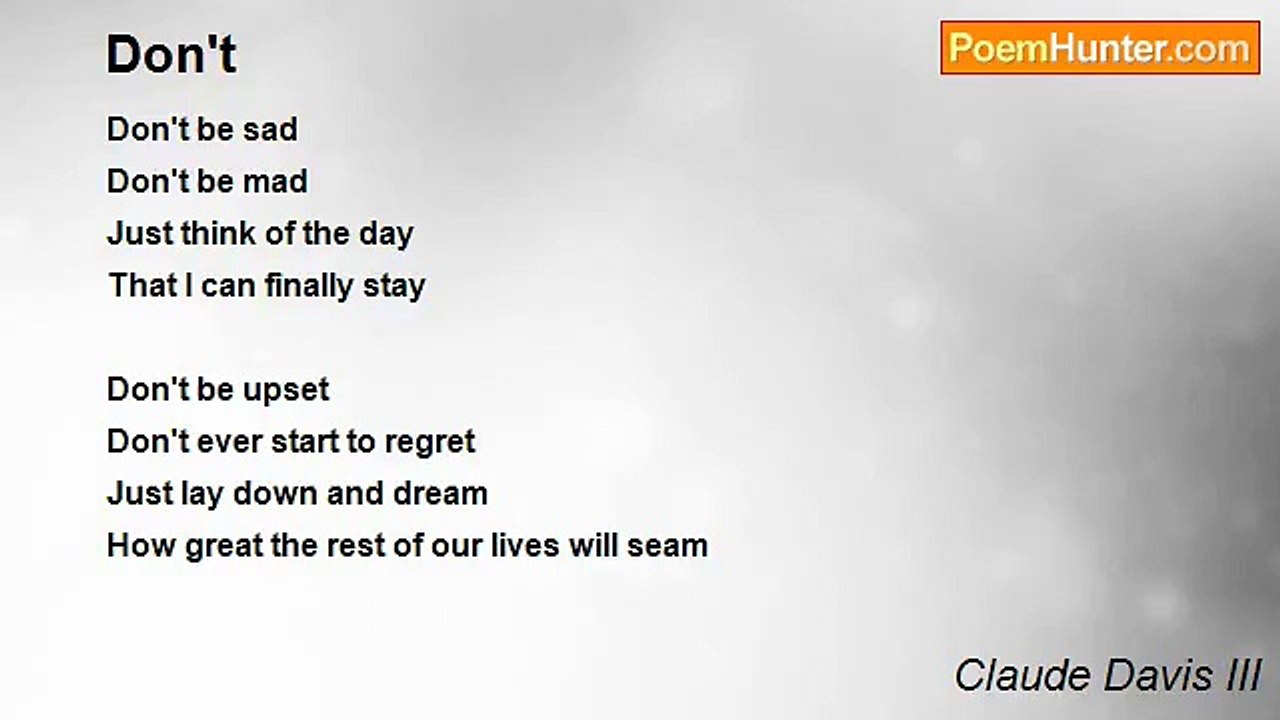 Claude Davis III - Don't