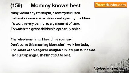 Melvina Germain - (159)      Mommy knows best