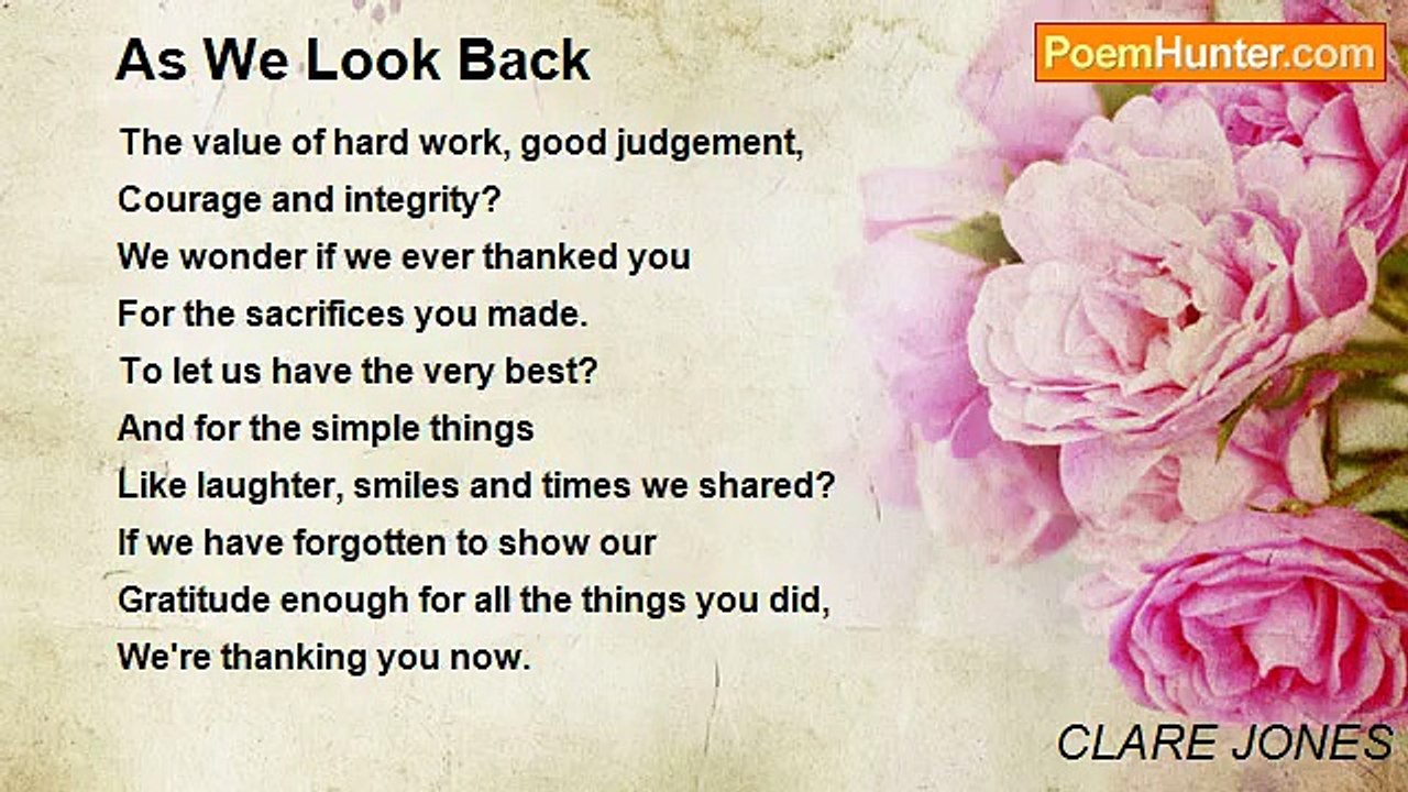 CLARE JONES - As We Look Back