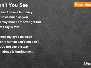 Mahfooz Ali - Don't You See