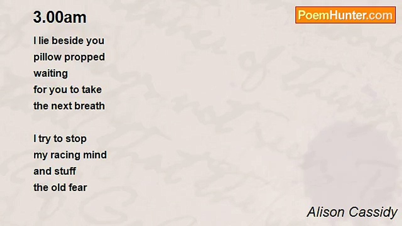 Alison Cassidy - 3.00am