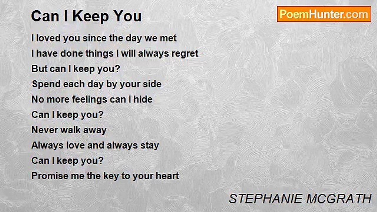 STEPHANIE MCGRATH - Can I Keep You