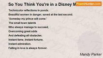 Mandy Parker - So You Think You're in a Disney Movie