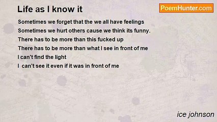 ice johnson - Life as I know it