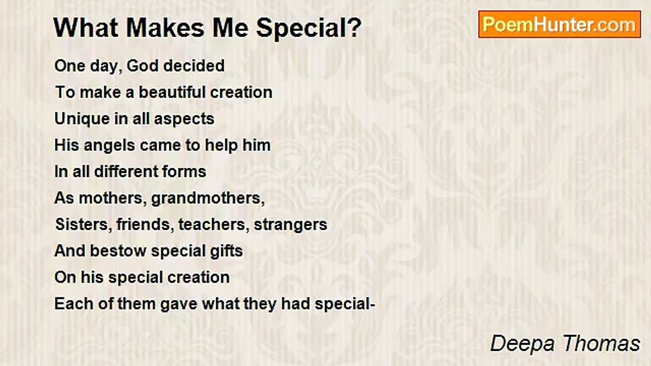Deepa Thomas - What Makes Me Special?