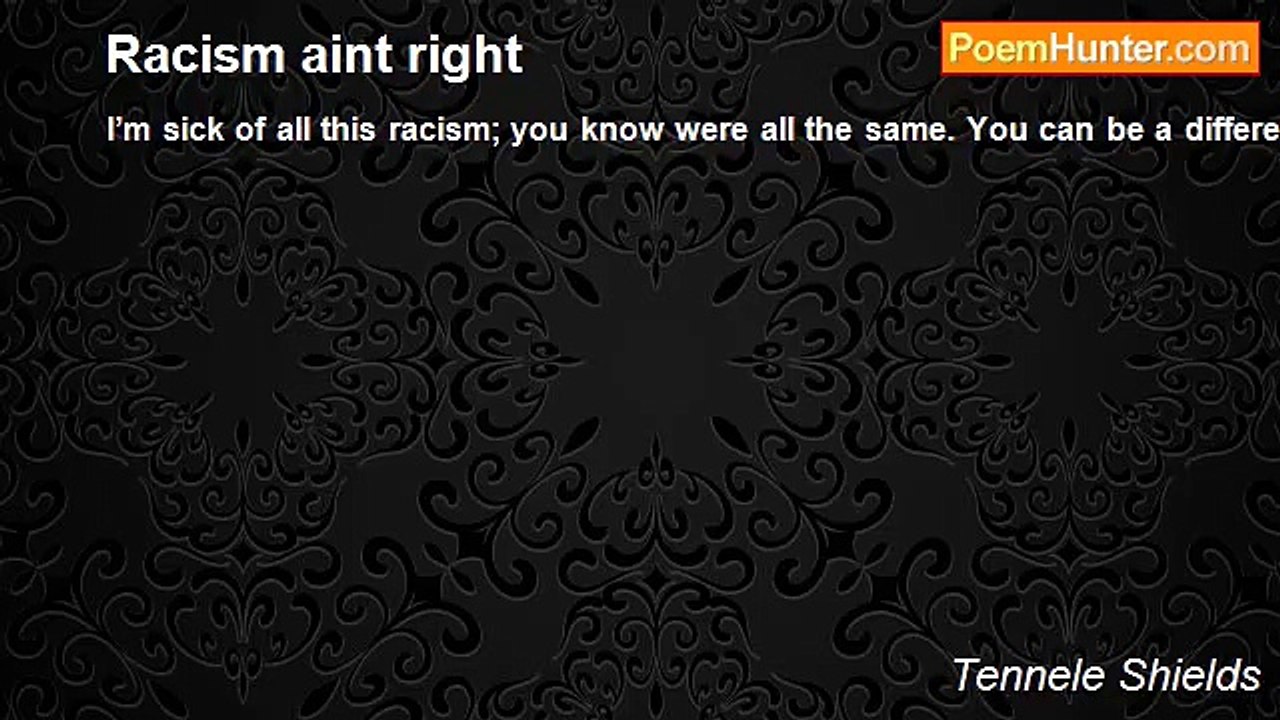 Tennele Shields - Racism aint right