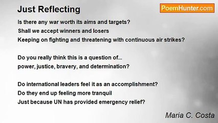 Maria C. Costa - Just Reflecting