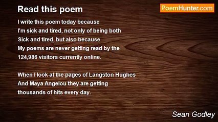 Sean Godley - Read this poem