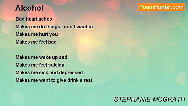 STEPHANIE MCGRATH – Alcohol