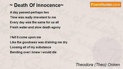 Theodora (Theo) Onken - ~ Death Of Innocence~