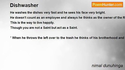 nimal dunuhinga - Dishwasher