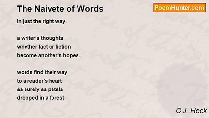 C.J. Heck - The Naivete of Words