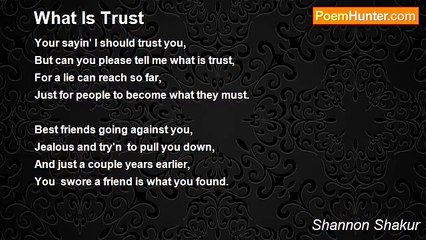 Shannon Shakur - What Is Trust