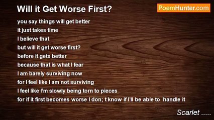 Scarlet ..... - Will it Get Worse First?