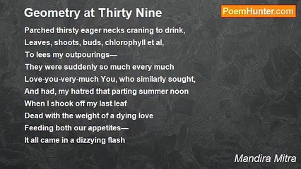 Mandira Mitra - Geometry at Thirty Nine