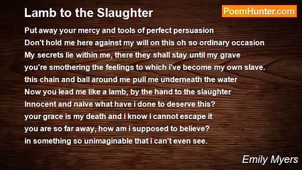 Emily Myers - Lamb to the Slaughter