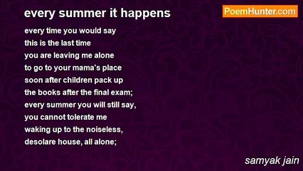 samyak jain - every summer it happens