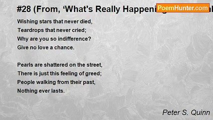 Peter S. Quinn - #28 (From, ‘What's Really Happening-In 54 Numbers’)