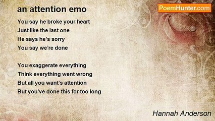 Hannah Anderson - an attention emo