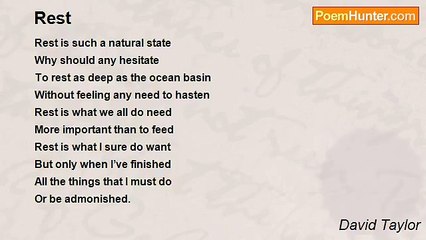 David Taylor - Rest