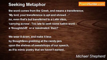 Michael Shepherd - Seeking Metaphor