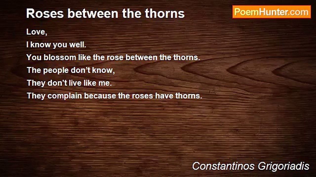 Constantinos Grigoriadis - Roses between the thorns