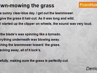 Derrick Clark - Lawn-mowing the grass