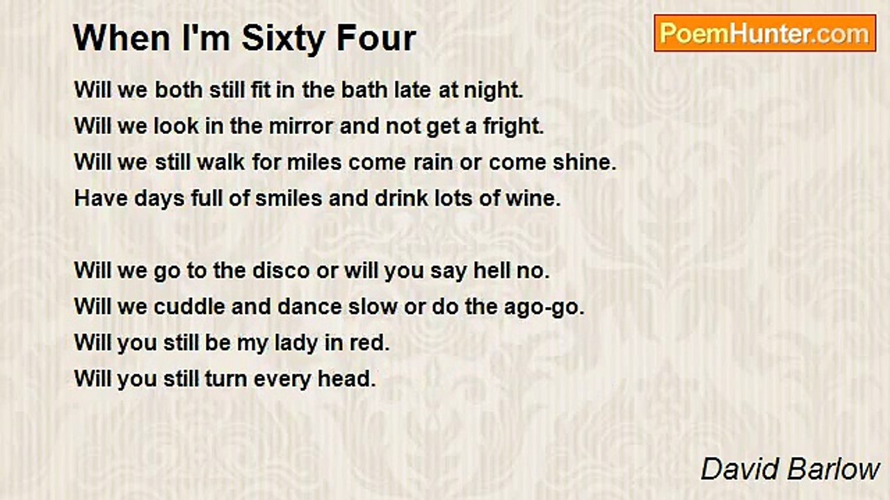 David Barlow - When I'm Sixty Four