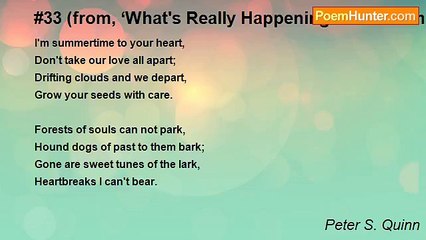 Peter S. Quinn - #33 (from, ‘What's Really Happening - In 54 numbers’)