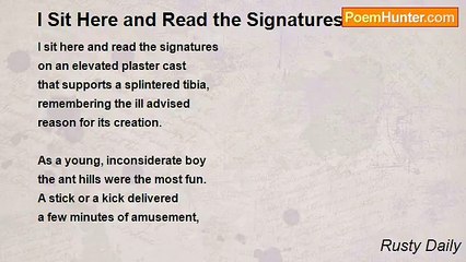 Rusty Daily - I Sit Here and Read the Signatures
