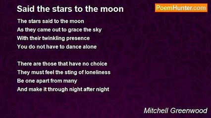 Mitchell Greenwood - Said the stars to the moon